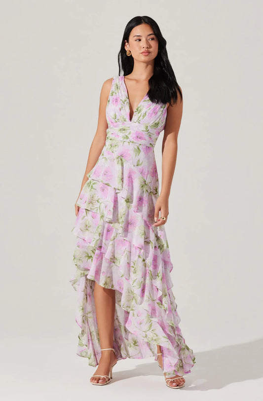 Fleur | Robe à fleurs rose
