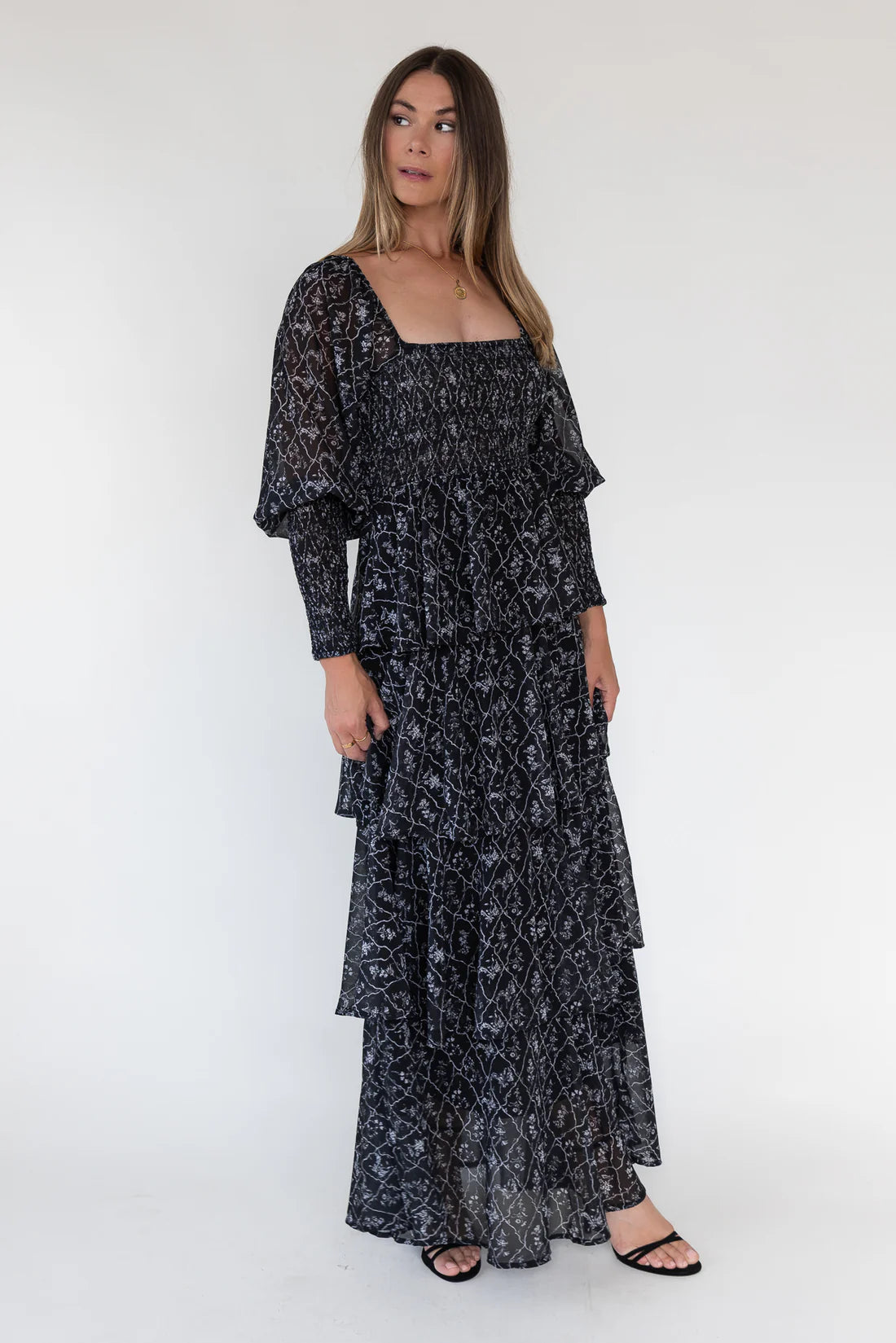Sophie | Robe Fleurie Noire